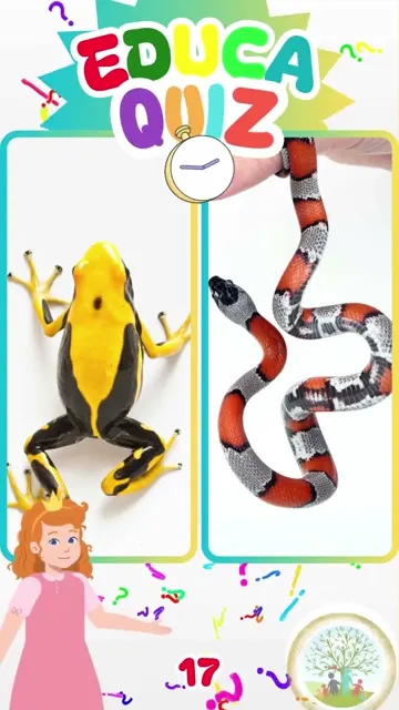 Qual Animal é Venenoso 🐸🐍 Educa Quiz 17