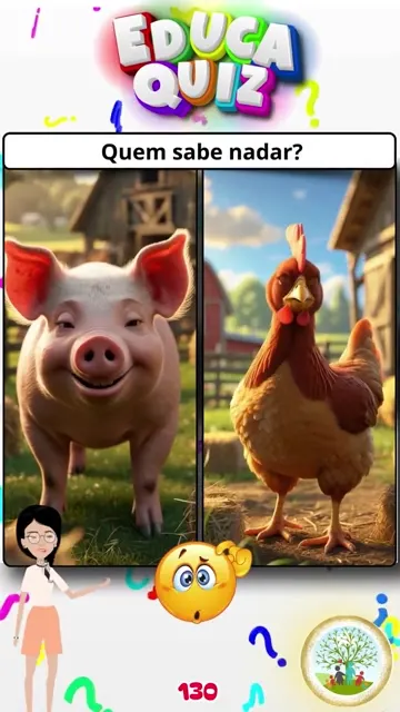 Qual Desses Animais Nada Melhor 🏊🐷 Você Vai
