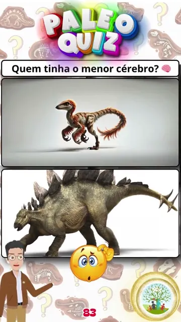 Qual desses dinossauros tinha o menor cérebro